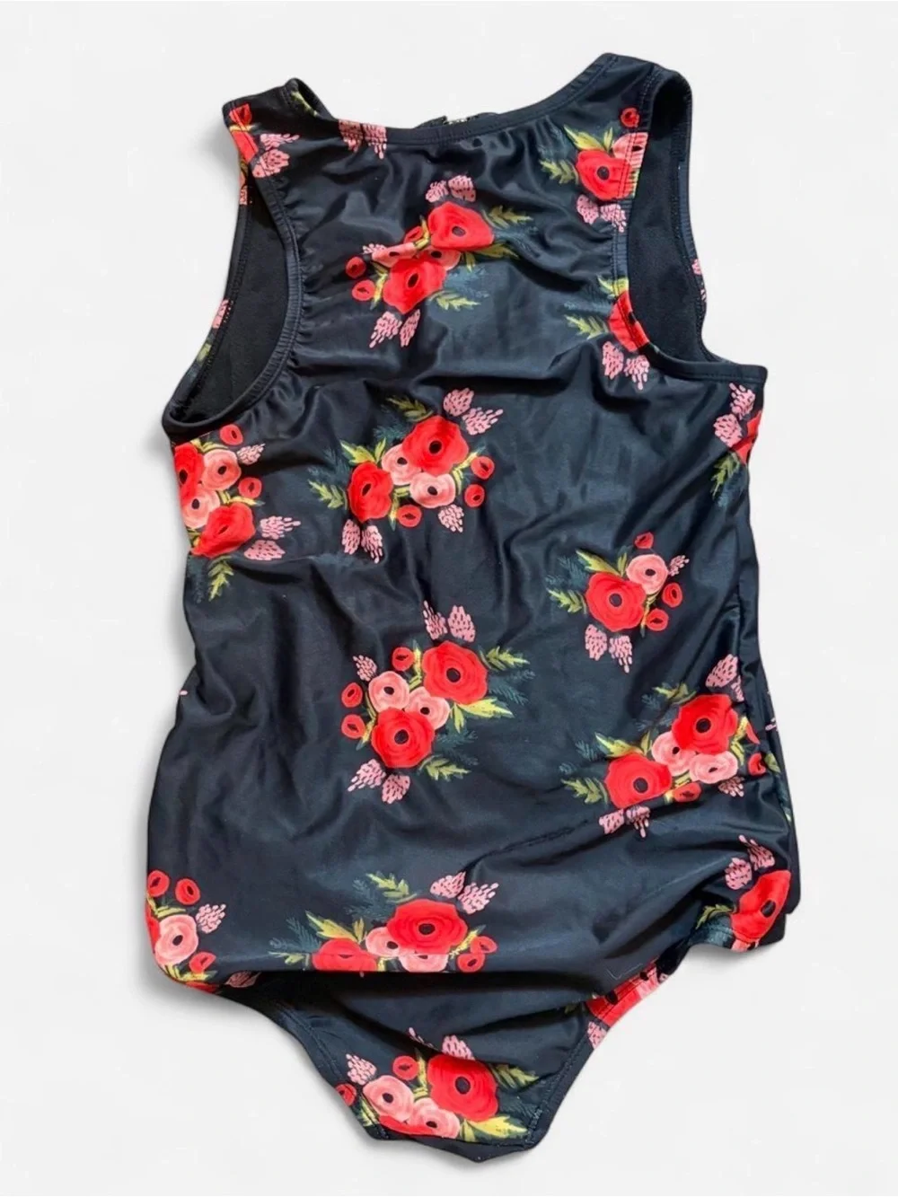 Black Floral One Piece Swimsuit 🖤